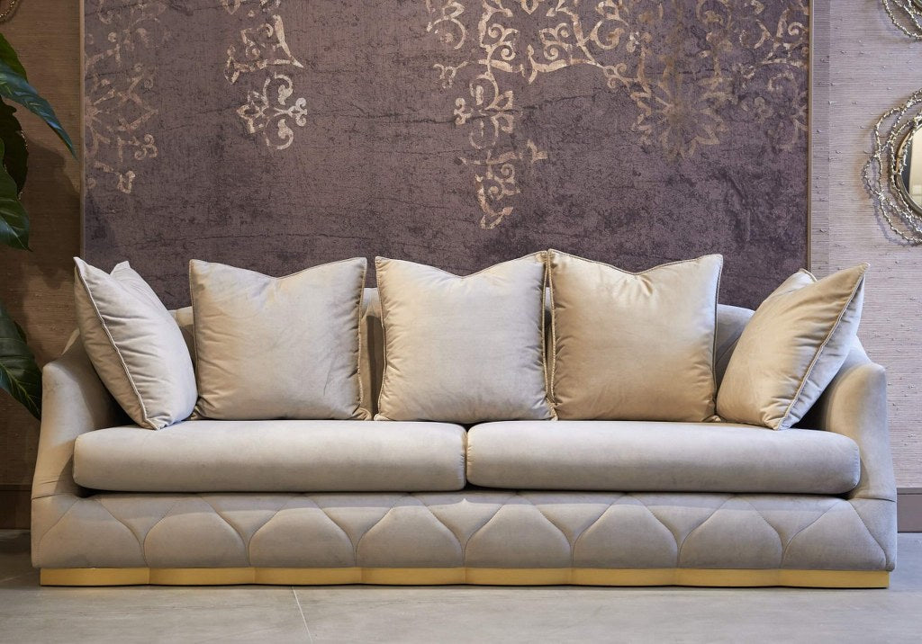 Gold 3 seaters sofa