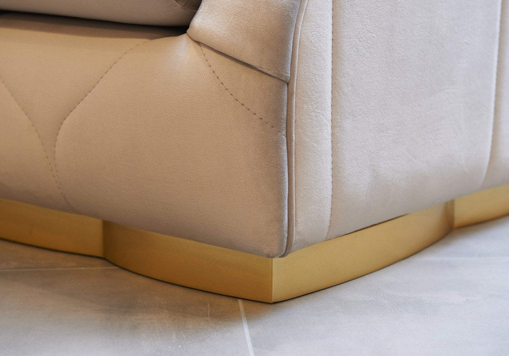 Gold 3 seaters sofa