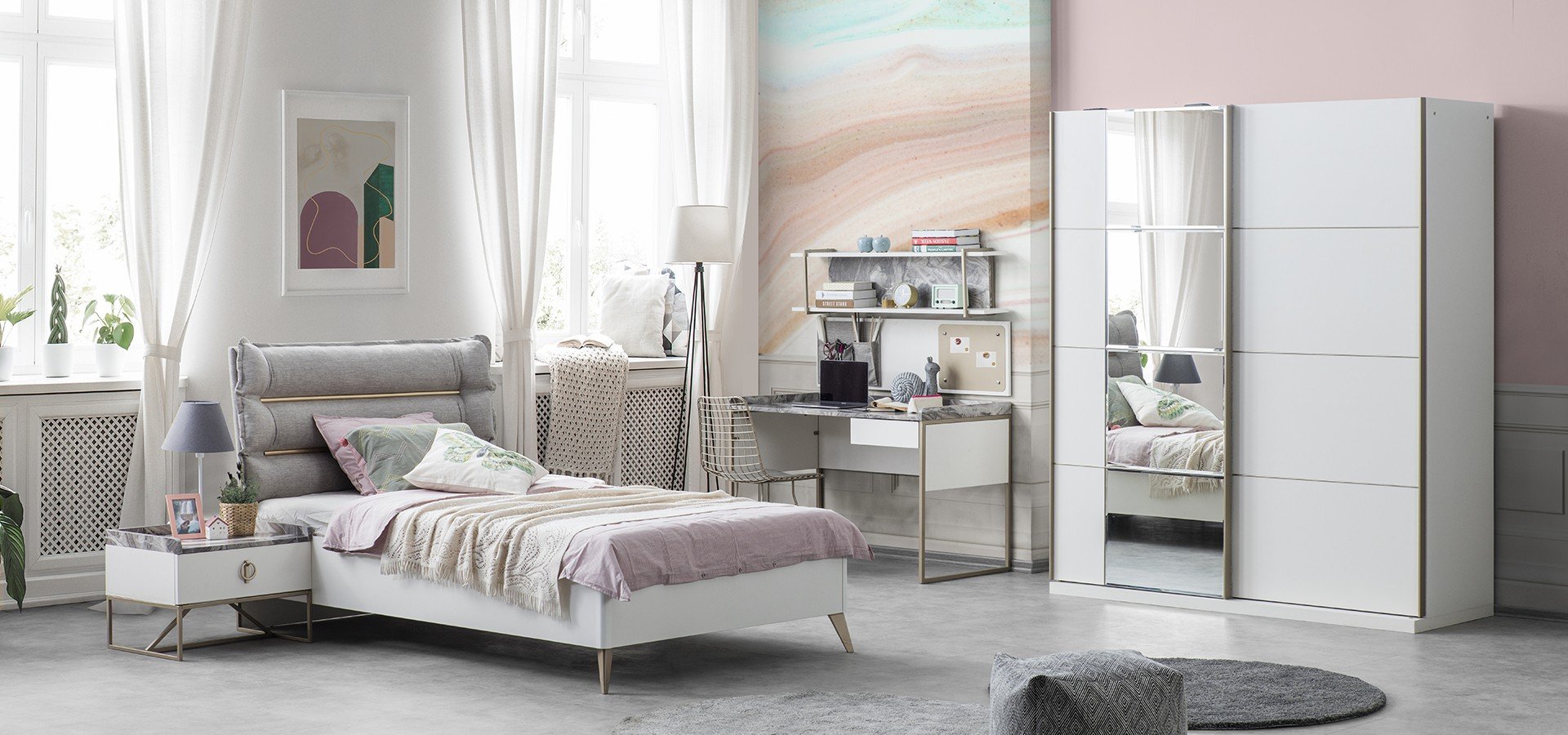 Loft Gold Youth Bedroom