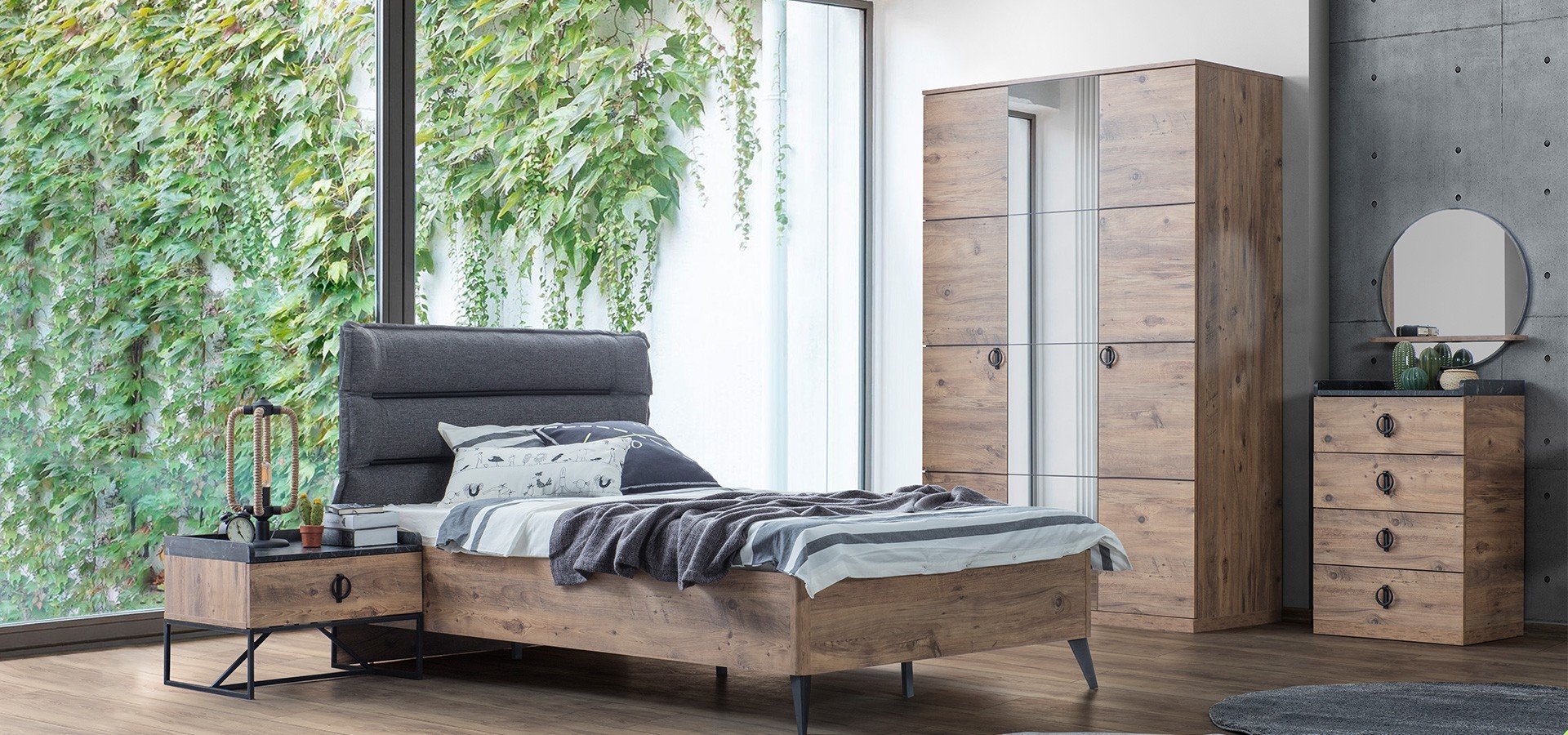 Loft Wood Youth Bedroom