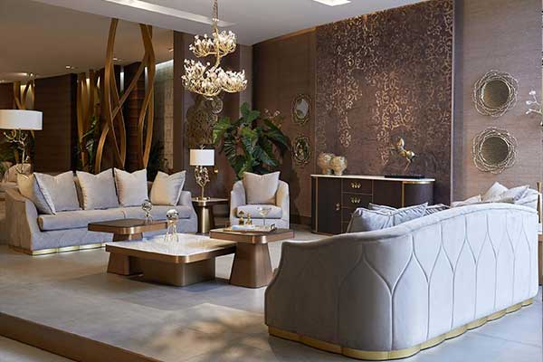 مجموعة كنب ذهبية