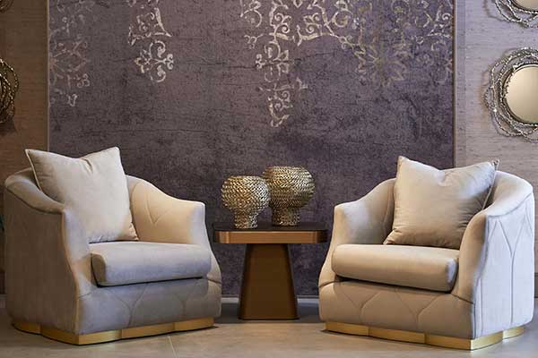 مجموعة كنب ذهبية